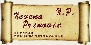 Nevena Primović vizit kartica